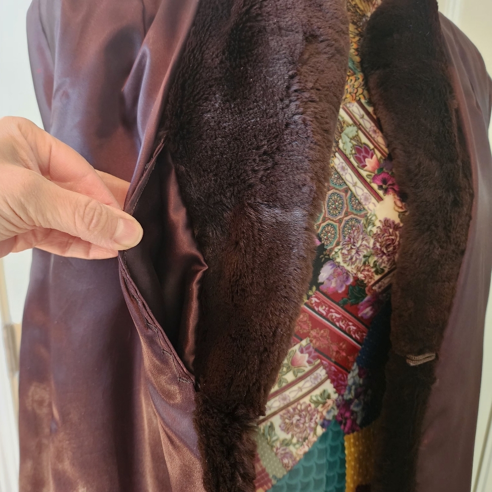 Vintage HODDERS Brown Sheared Beaver Fur Coat, Lightweight - Picture 10 of 13
